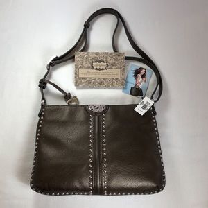 ❤️BRIGHTON REX MESSENGER Handbag Pewter (F493400)